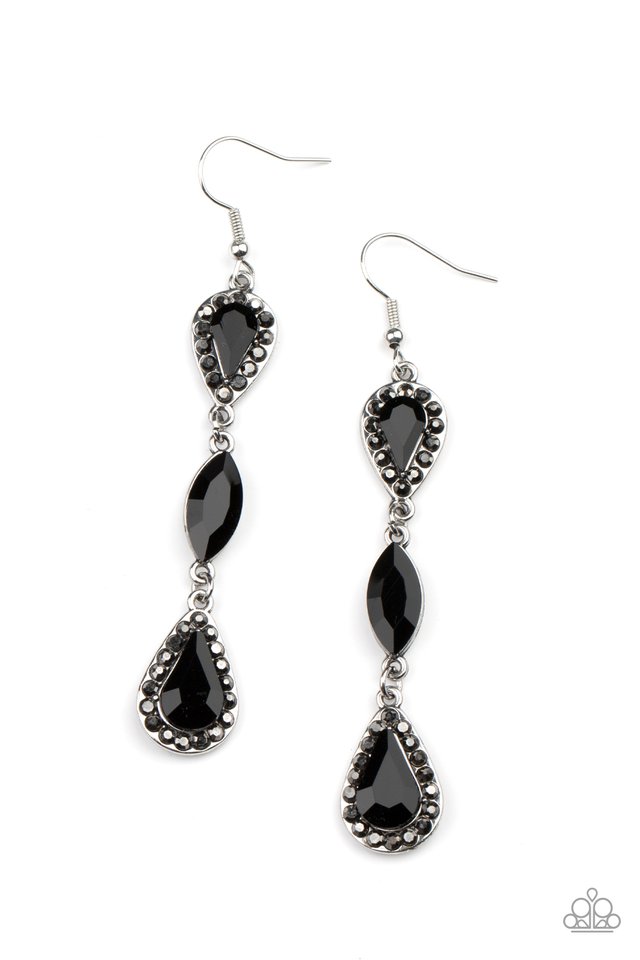 ​Test of TIMELESS - Black - Paparazzi Earring Image