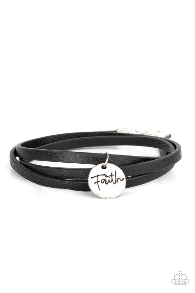 Wonderfully Worded - Black - Paparazzi Bracelet Image