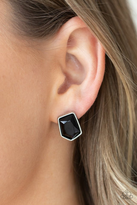 ​Indulge Me - Black - Paparazzi Earring Image