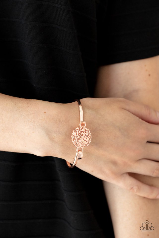 Filigree Fiesta - Rose Gold - Paparazzi Bracelet Image