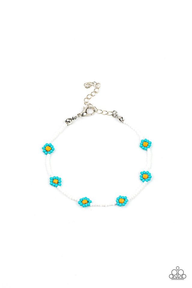 ​Camp Flower Power - Blue - Paparazzi Bracelet Image