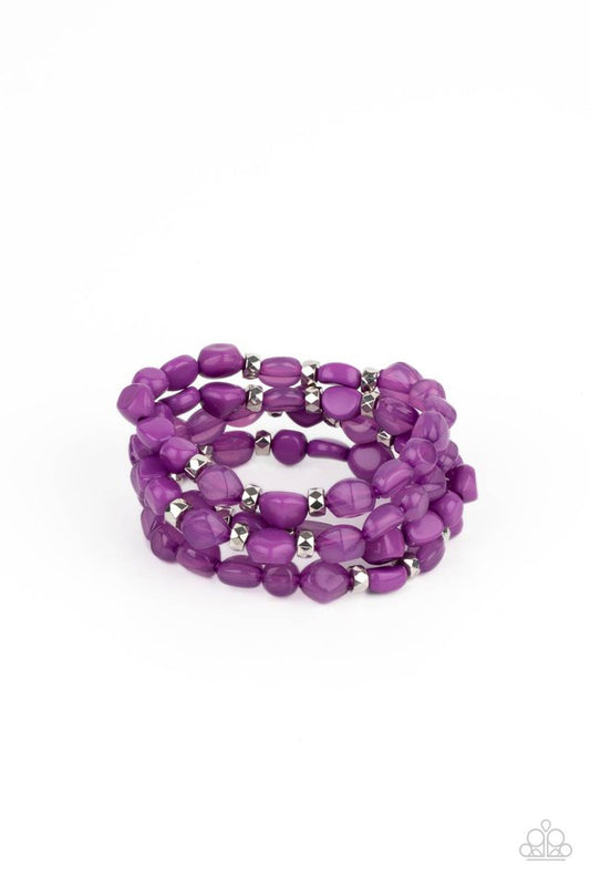 Nice GLOWING! - Purple - Paparazzi Bracelet Image