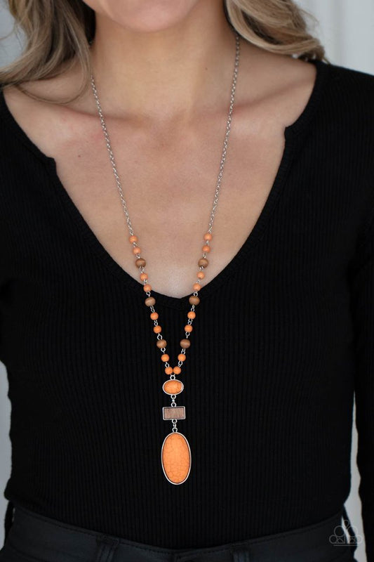 ​Naturally Essential - Orange - Paparazzi Necklace Image