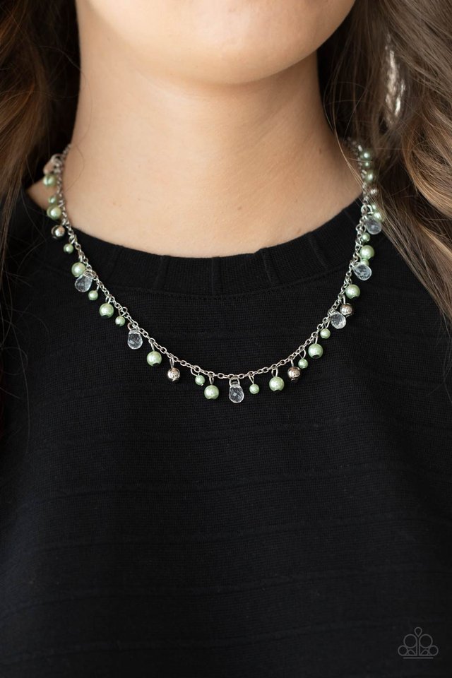 Pearl Essence - Green - Paparazzi Necklace Image