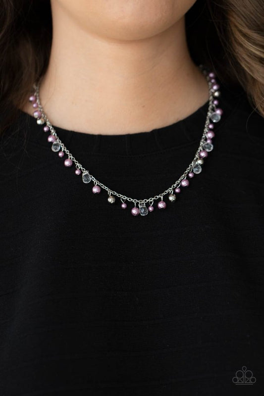 Pearl Essence - Purple - Paparazzi Necklace Image
