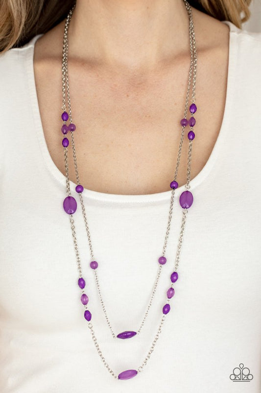 ​Day Trip Delights - Purple - Paparazzi Necklace Image