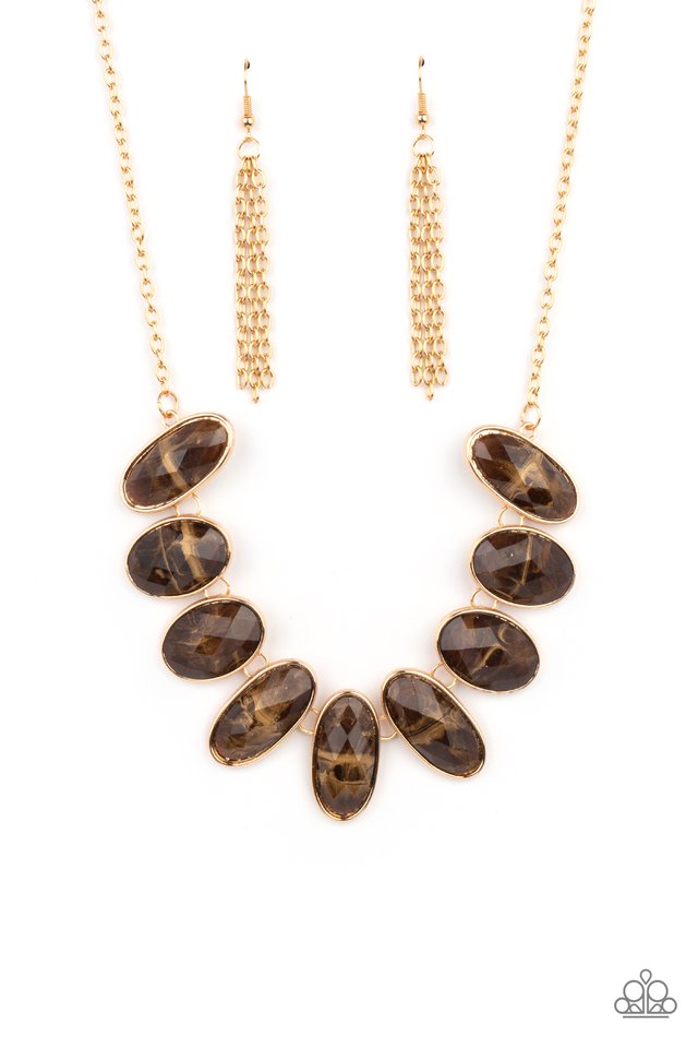 Elliptical Episode - Brown - Paparazzi Necklace Image