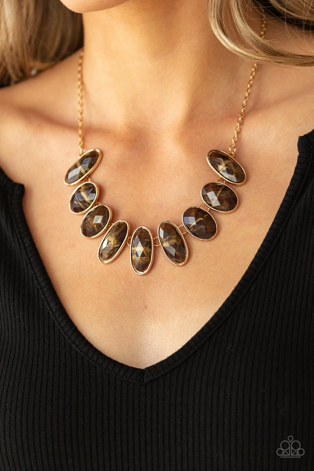 Elliptical Episode - Brown - Paparazzi Necklace Image