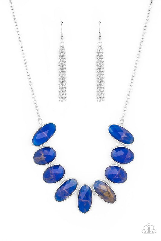 ​Elliptical Episode - Blue - Paparazzi Necklace Image