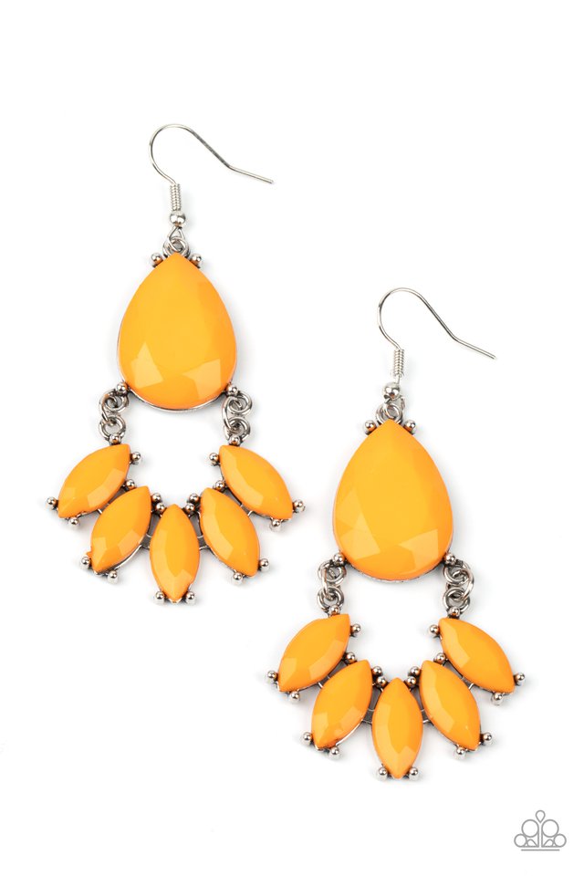 ​​POWERHOUSE Call - Orange - Paparazzi Earring Image