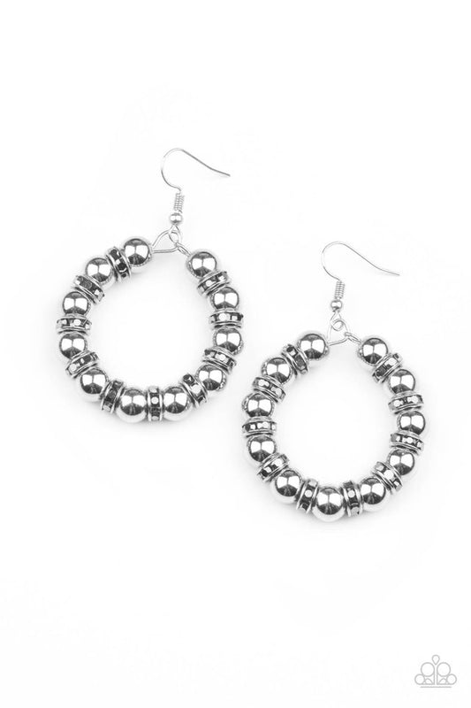 Cosmic Halo - Silver - Paparazzi Earring Image