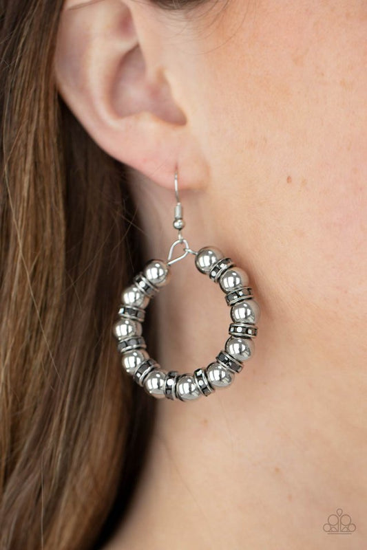 Cosmic Halo - Silver - Paparazzi Earring Image