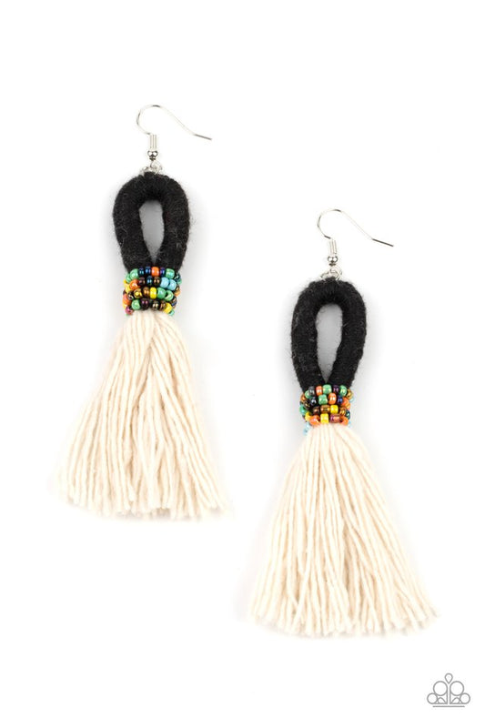 ​The Dustup - Black - Paparazzi Earring Image