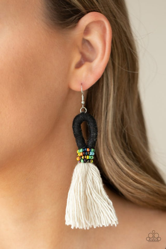 ​The Dustup - Black - Paparazzi Earring Image