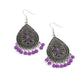 ​Blossoming Teardrops - Purple - Paparazzi Earring Image