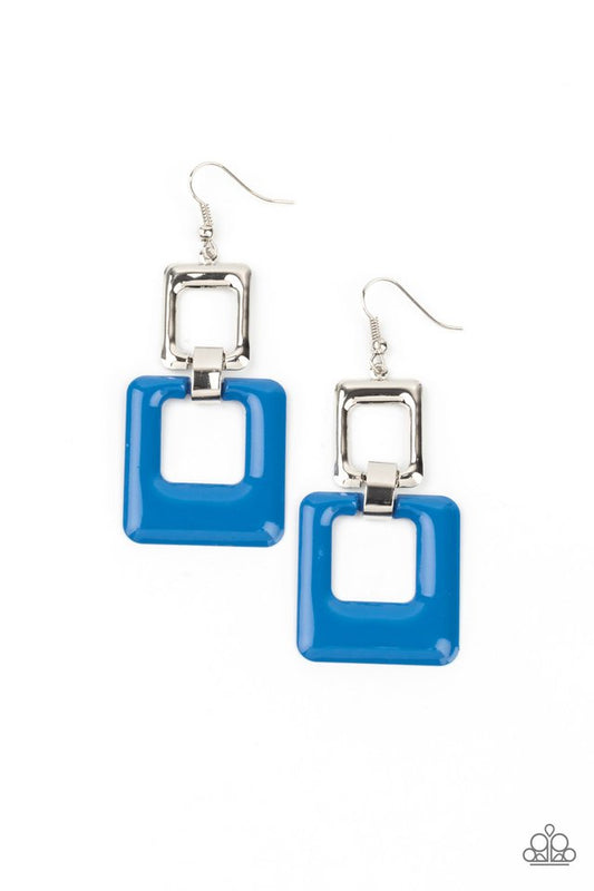 Twice As Nice - Blue - Paparazzi Earring Image