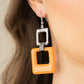 ​Twice As Nice - Orange - Paparazzi Earring Image