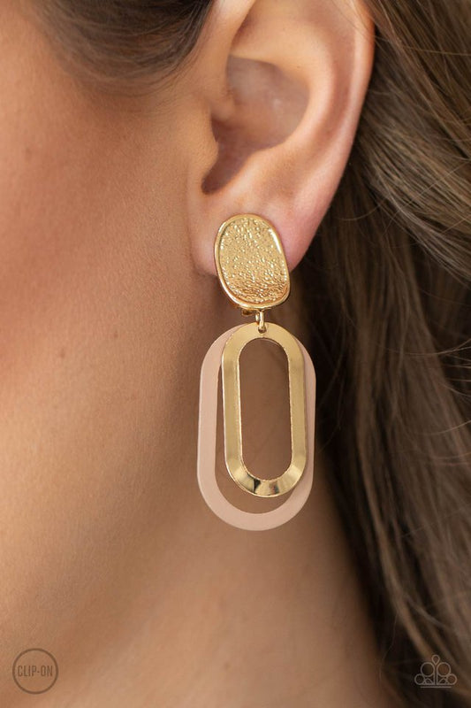 ​Melrose Mystery - Brown - Paparazzi Earring Image
