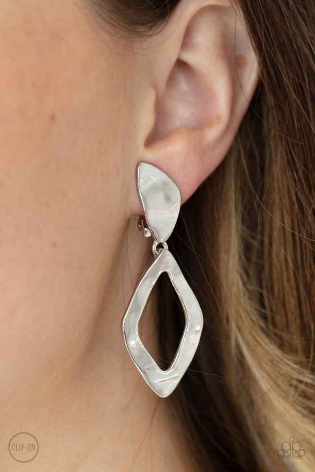 ​Industrial Gallery - Silver - Paparazzi Earring Image