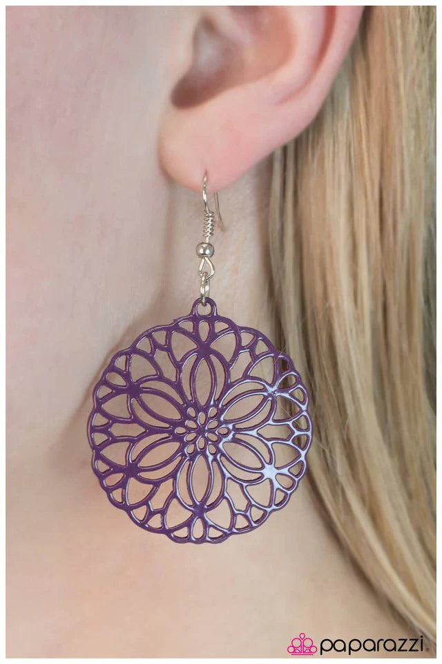 Paparazzi Earring ~ Glamour Guru - Purple