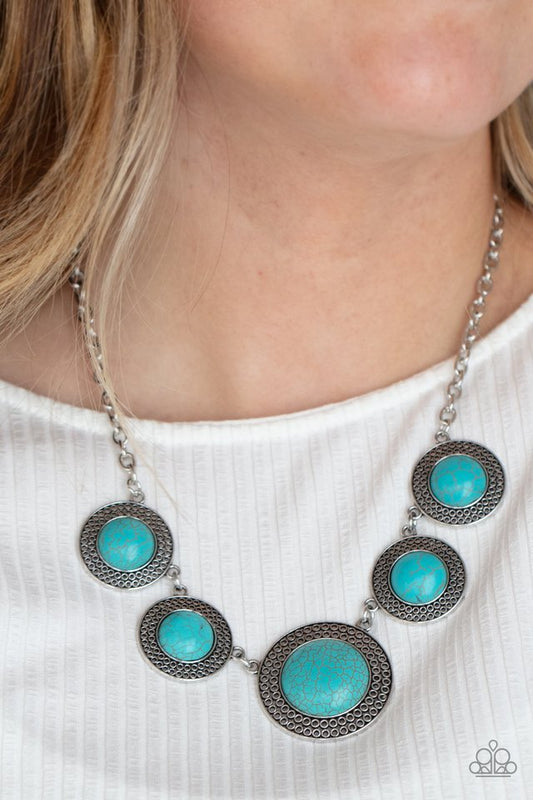 ​Circle The Wagons - Blue - Paparazzi Necklace Image