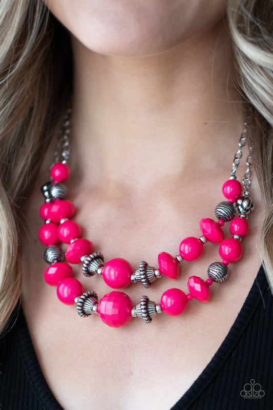 ​Upscale Chic - Pink - Paparazzi Necklace Image