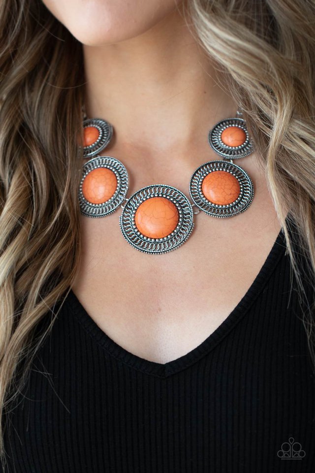 ​​She Went West - Orange - Paparazzi Necklace Image