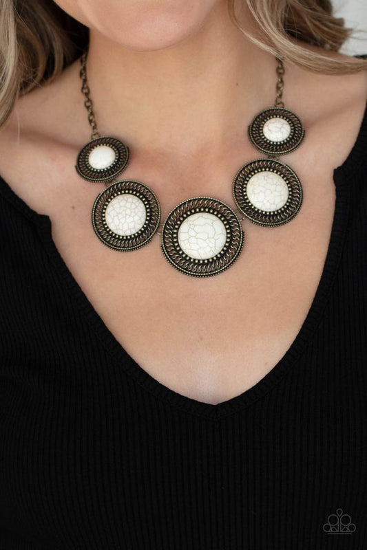 ​She Went West - Brass - Paparazzi Necklace Image