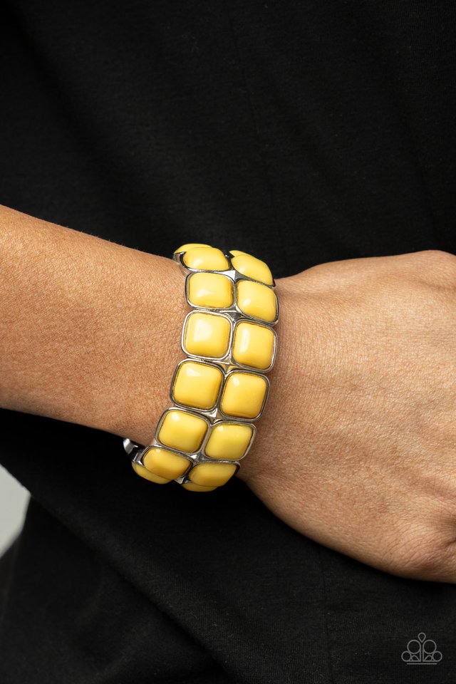 ​Double The DIVA-ttitude - Yellow - Paparazzi Bracelet Image