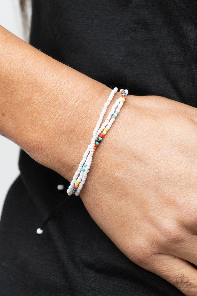 Basecamp Boyfriend - White - Paparazzi Bracelet Image