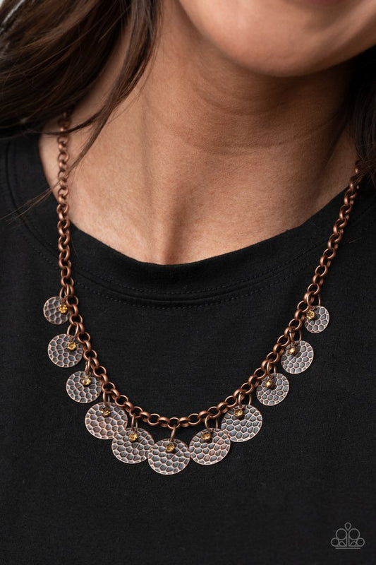 ​Delightfully Dappled - Copper - Paparazzi Necklace Image