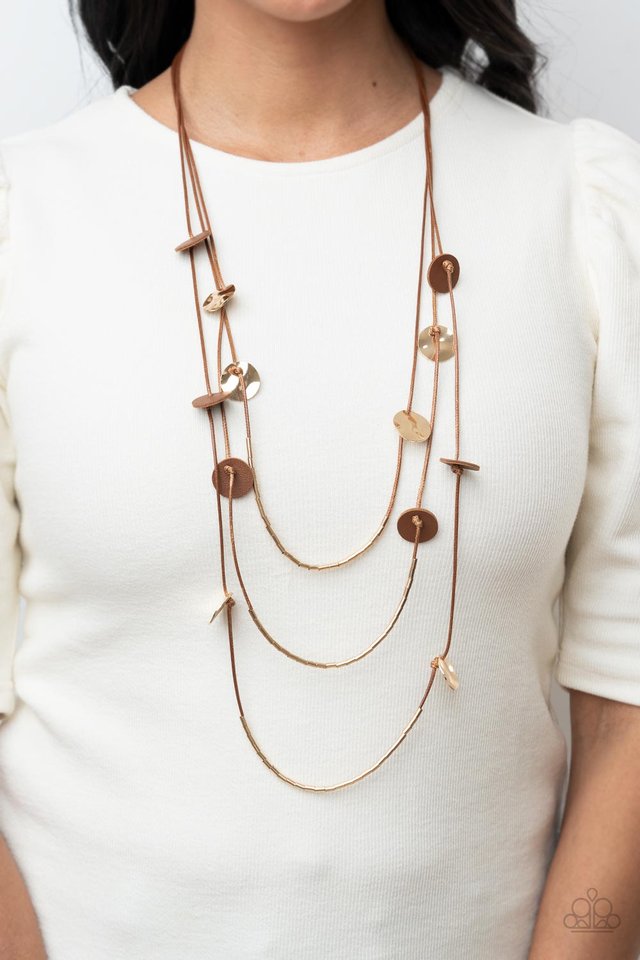 ​Alluring Luxe - Brown - Paparazzi Necklace Image