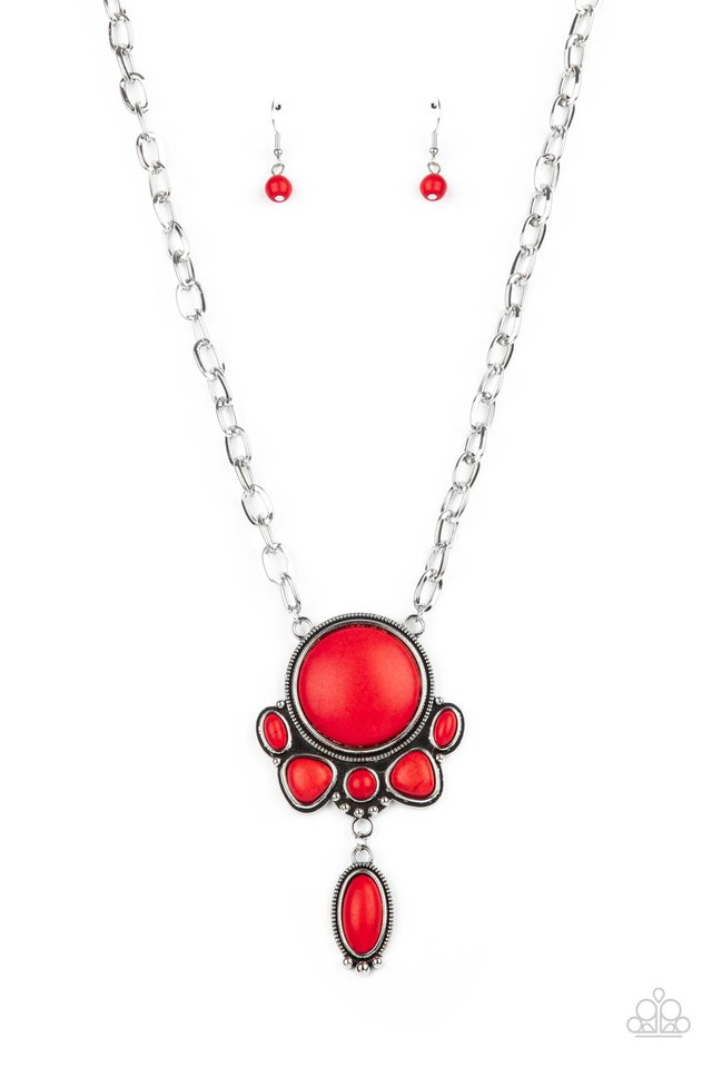 Geographically Gorgeous - Red - Paparazzi Necklace Image