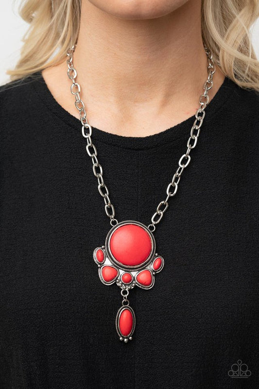 Geographically Gorgeous - Red - Paparazzi Necklace Image