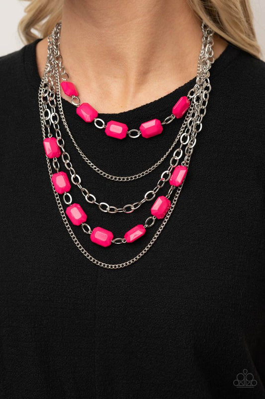 Standout Strands - Pink - Paparazzi Necklace Image