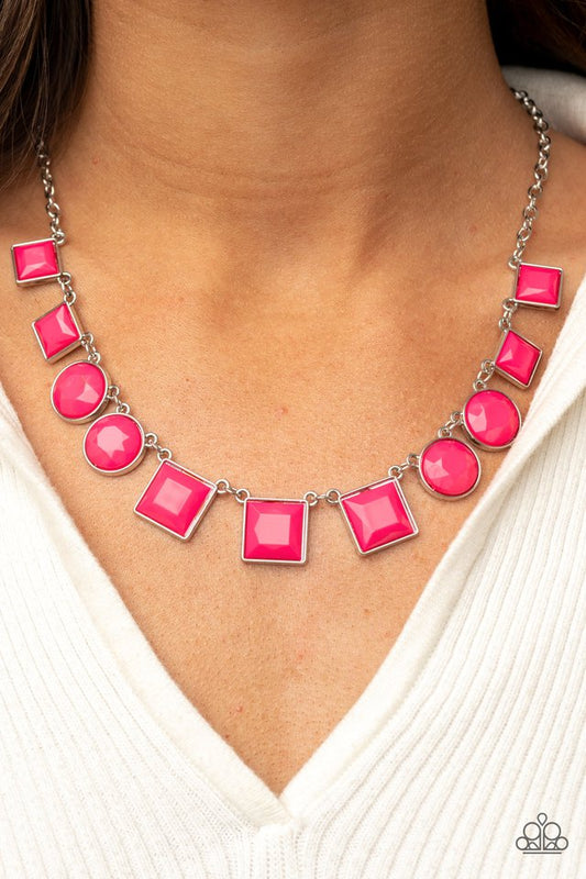 ​Tic Tac TREND - Pink - Paparazzi Necklace Image