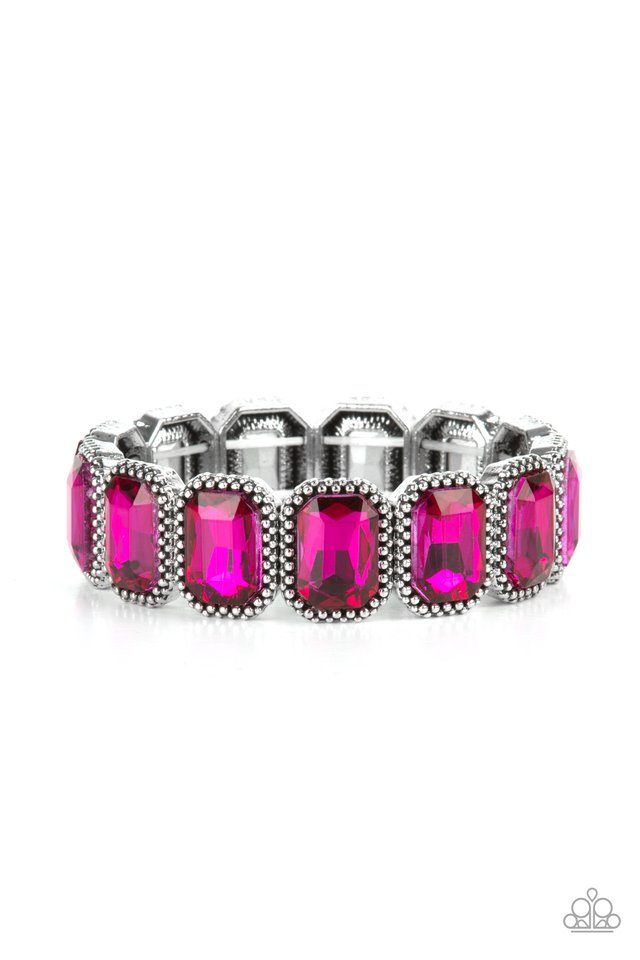 ​Studded Smolder - Pink - Paparazzi Bracelet Image