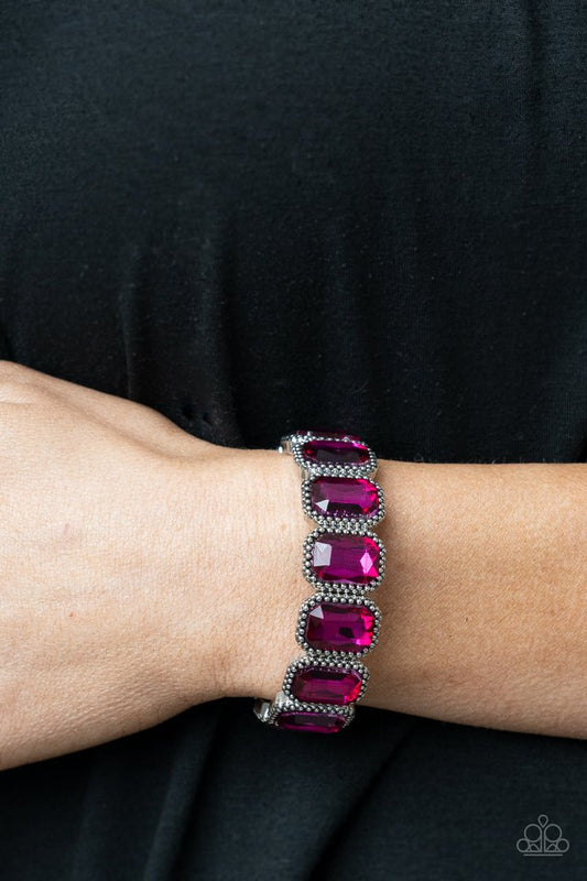 ​Studded Smolder - Pink - Paparazzi Bracelet Image