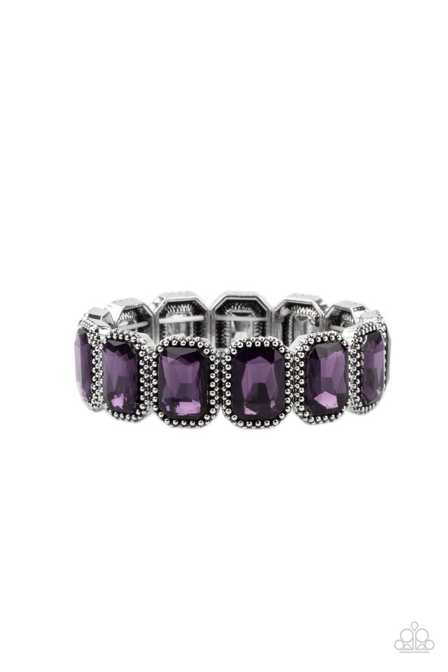 Studded Smolder​ - Purple - Paparazzi Bracelet Image