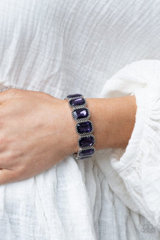 Studded Smolder​ - Purple - Paparazzi Bracelet Image