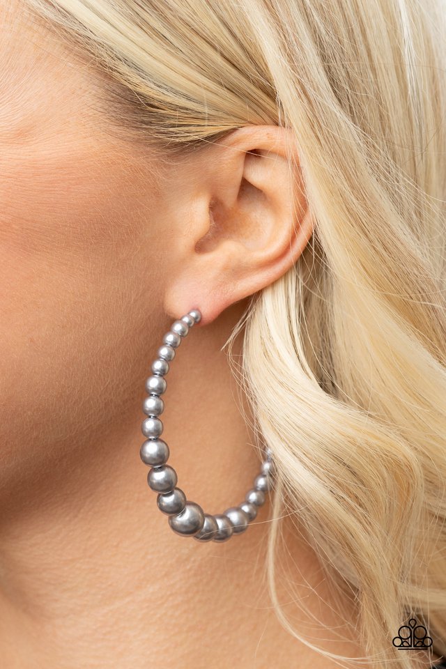 Glamour Graduate - Silver - Paparazzi Earring Image