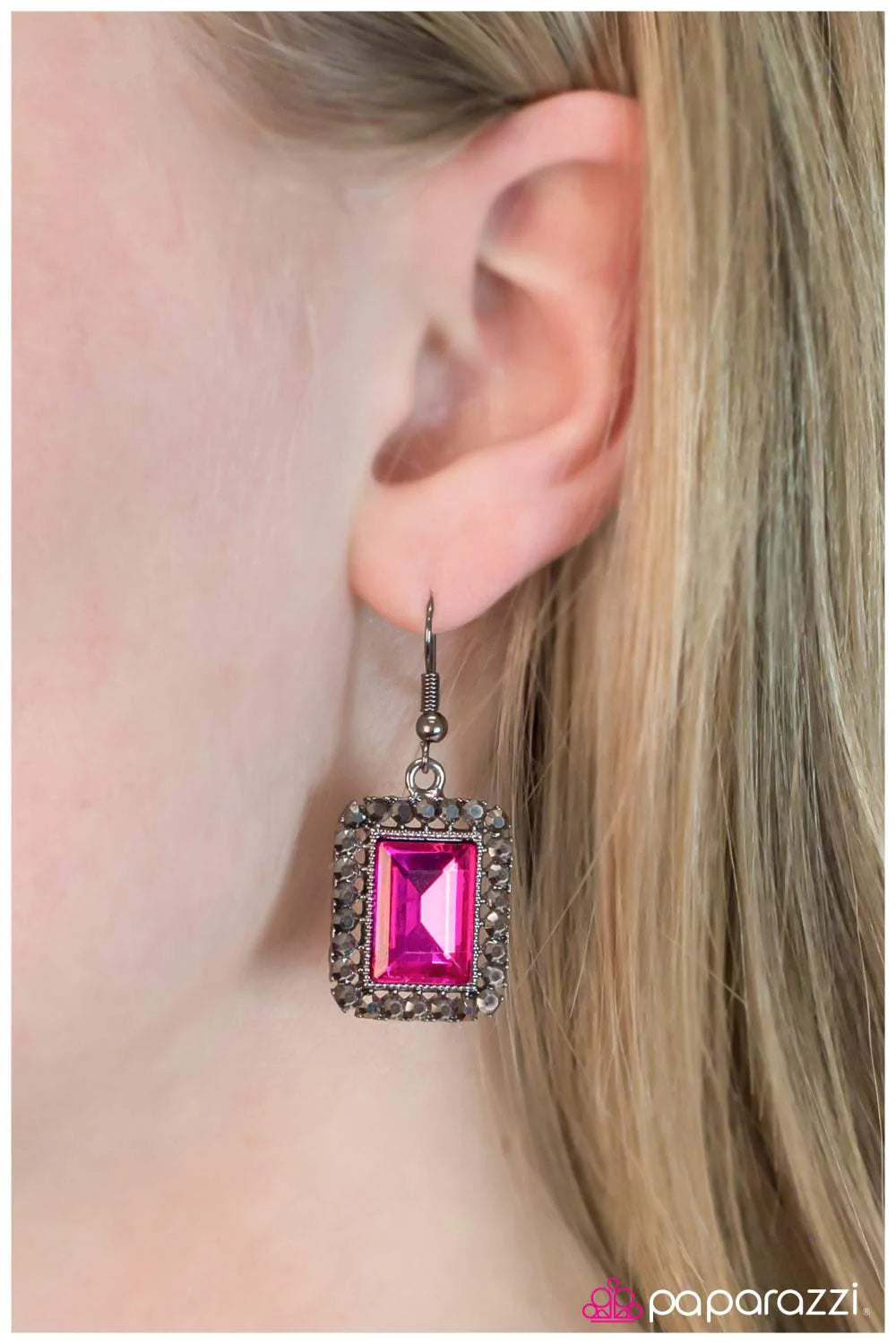 Paparazzi Earring ~ Fairest Of Them All  - Pink
