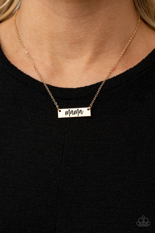 ​Blessed Mama - Gold - Paparazzi Necklace Image