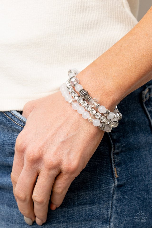 Ethereal Etiquette - White - Paparazzi Bracelet Image