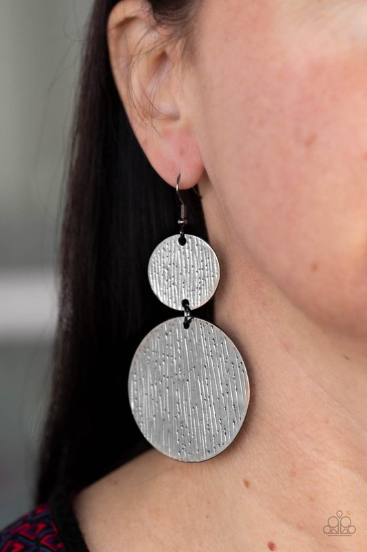 Status CYMBAL - Black - Paparazzi Earring Image