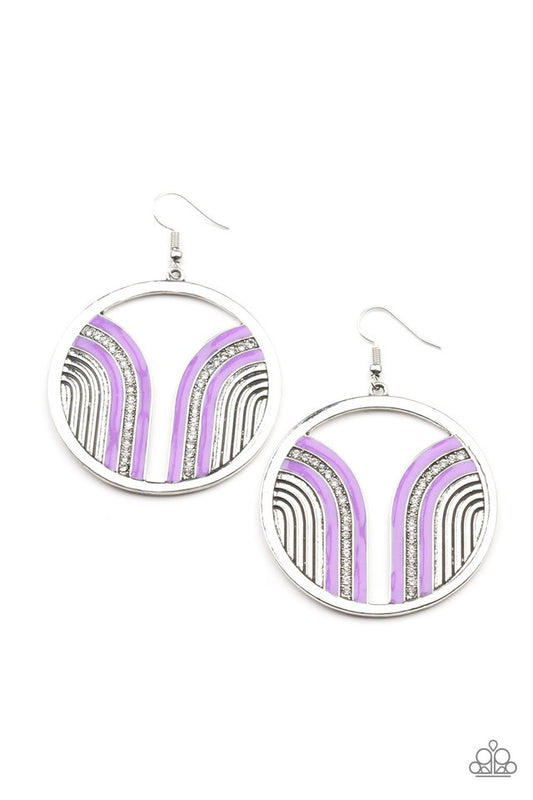 Delightfully Deco - Purple - Paparazzi Earring Image