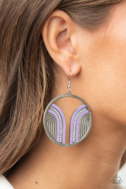 Delightfully Deco - Purple - Paparazzi Earring Image