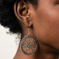 ​Floral Fortunes - Silver - Paparazzi Earring Image