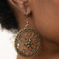 Floral Fortunes - Brass - Paparazzi Earring Image