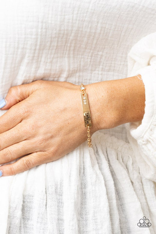 Mom Always Knows - Gold - Paparazzi Bracelet Image